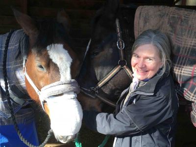 CK recovering from sweetitch in his Equine Breather