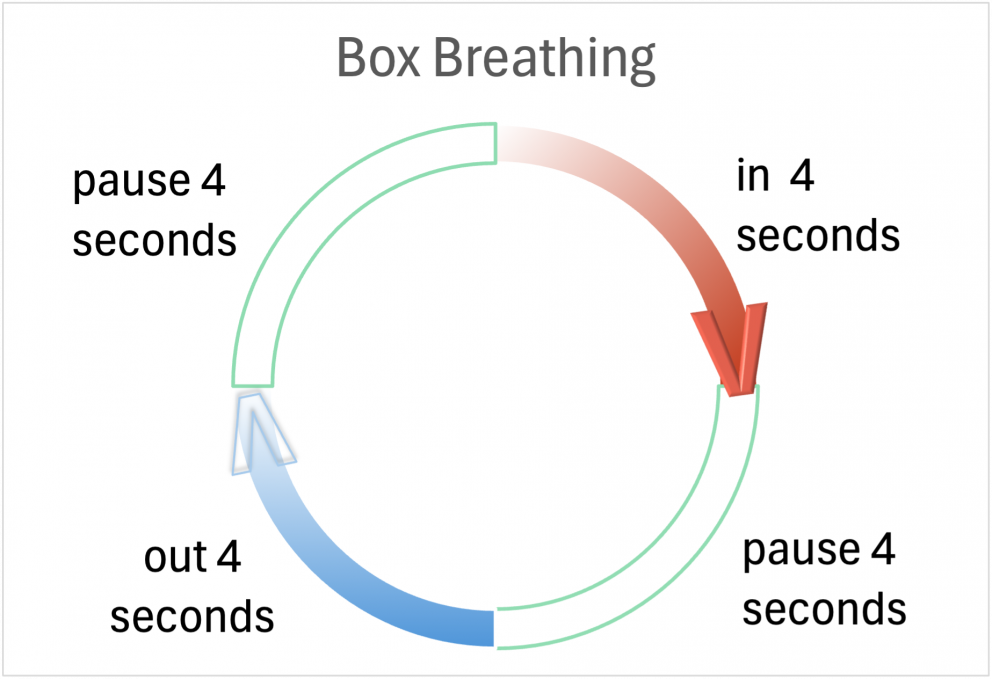 Box breathing diagram